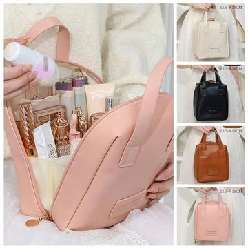 Waterproof  Shell Shape PU Leather Cosmetic Bag